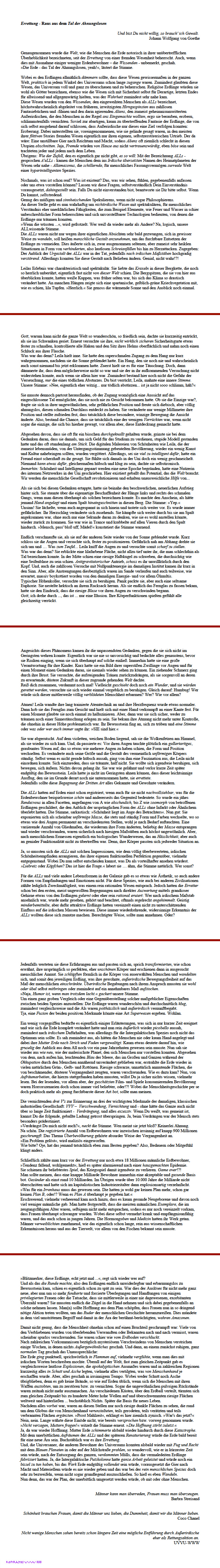 Errettung aus dem Tal der Ahnungslosen