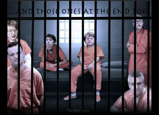 Diese sind zum Schluss mit dran, Gates und deutschenn seine Marionetten, Merkel, Spahn, (K)Lauter-Bach(mann) etc. ppp.